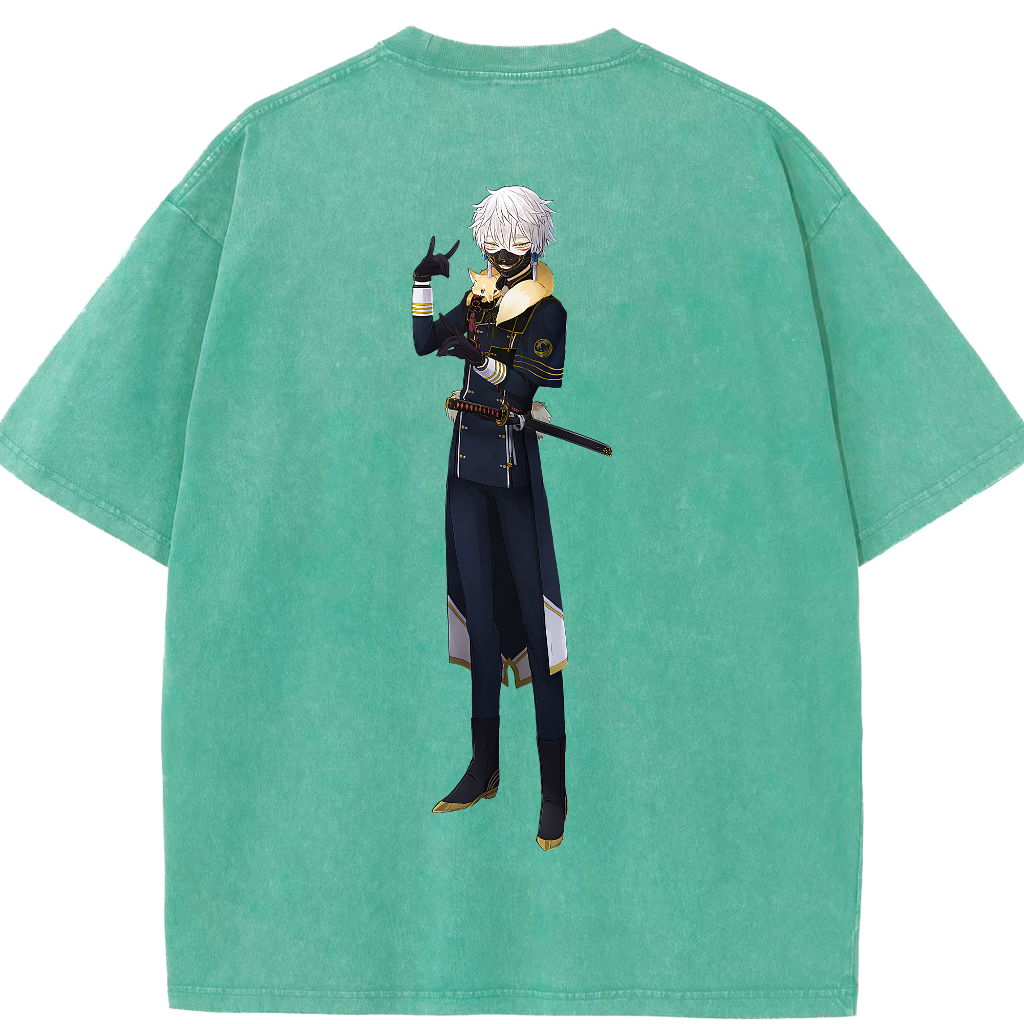 （画像用） 刀剣乱舞 Touken Ranbu 綿100% ヴィンテージ風 半袖Tシャツ（背面プリント）
